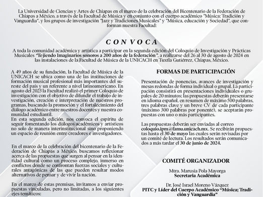 II Coloquio de Investigación y Prácticas Musicales