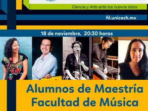 La Maestría en Música, presente en la Tercera Feria Internacional del Libro UNICACH 2020
